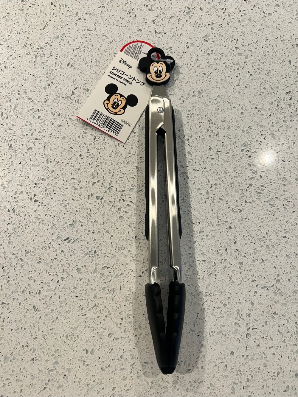 Disney Mickey Mouse Silicone-Tip Tongs - Black